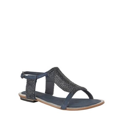 Navy chainmail 'Agnetha' sandals